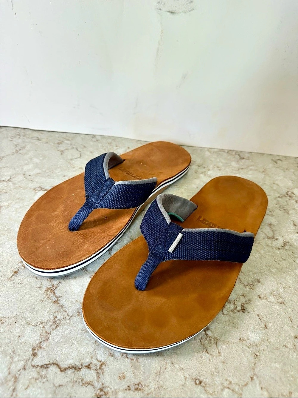 Hari Mari Pier Flip Flop Blue & Brown Sandals